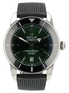 Breitling Superocean Green Dial Stainless Steel 46mm Automatic Mens Watch AB2020